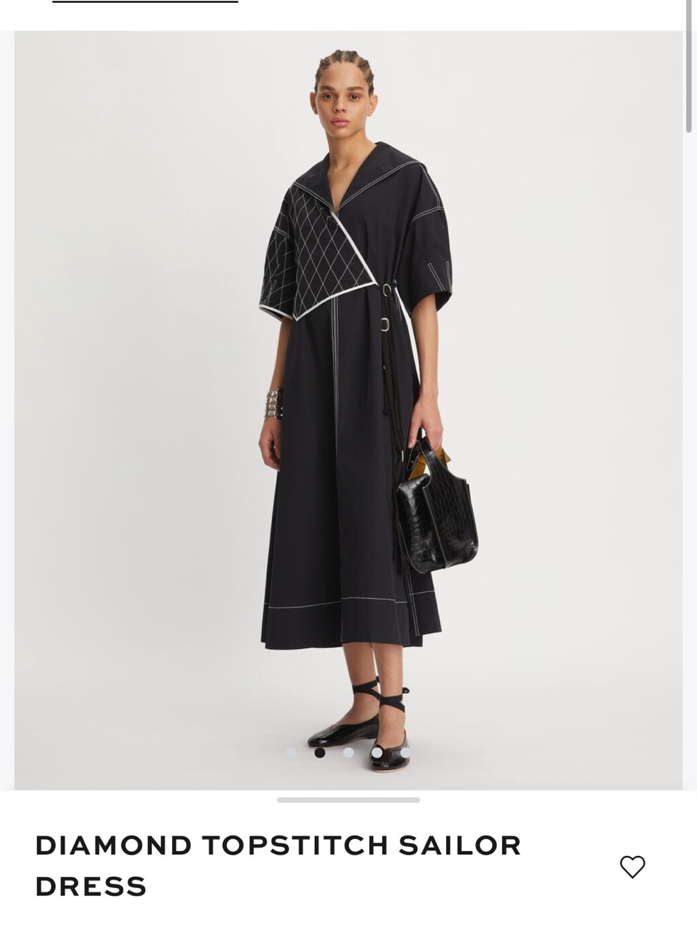 Tory Burch Diamond Topstitch sailor dress